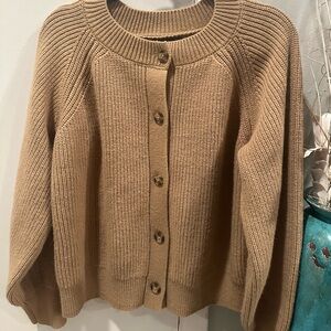 Banana Republic Camel Button-Up Cardigan